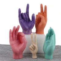 new creative gestures shaped silicone candle mold 3d handmade aromatherapy supplies wax plaster mould cake soap decoration tool