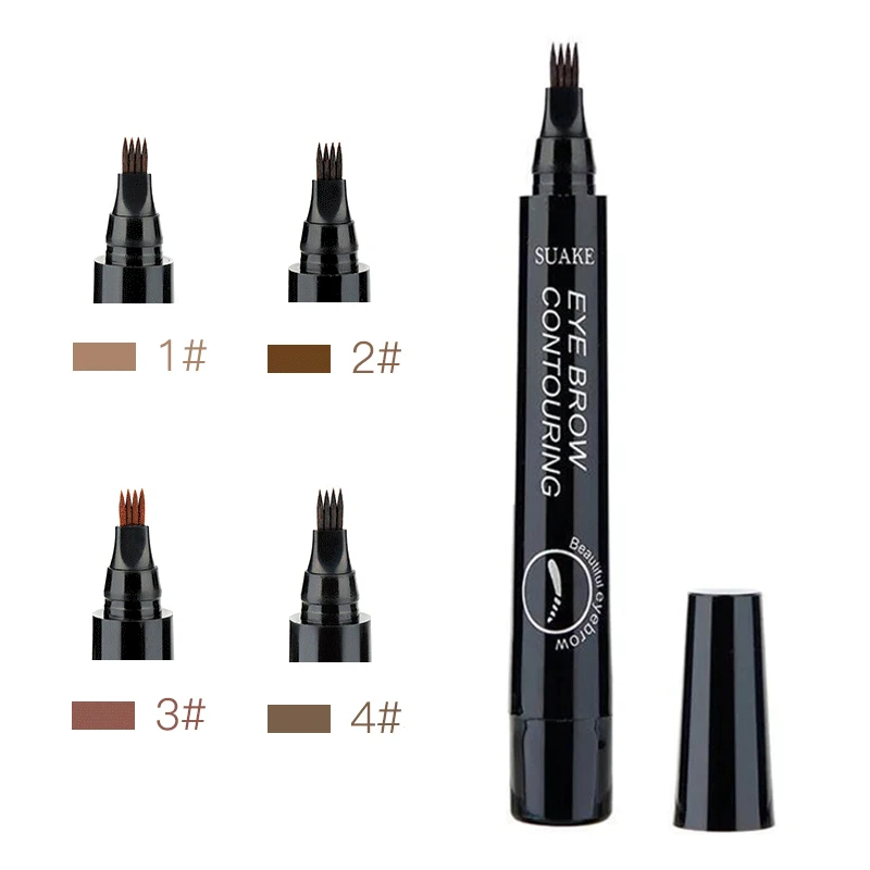 Карандаш для бровей Microblading с вилочным наконечником стойкие чернила защитой от