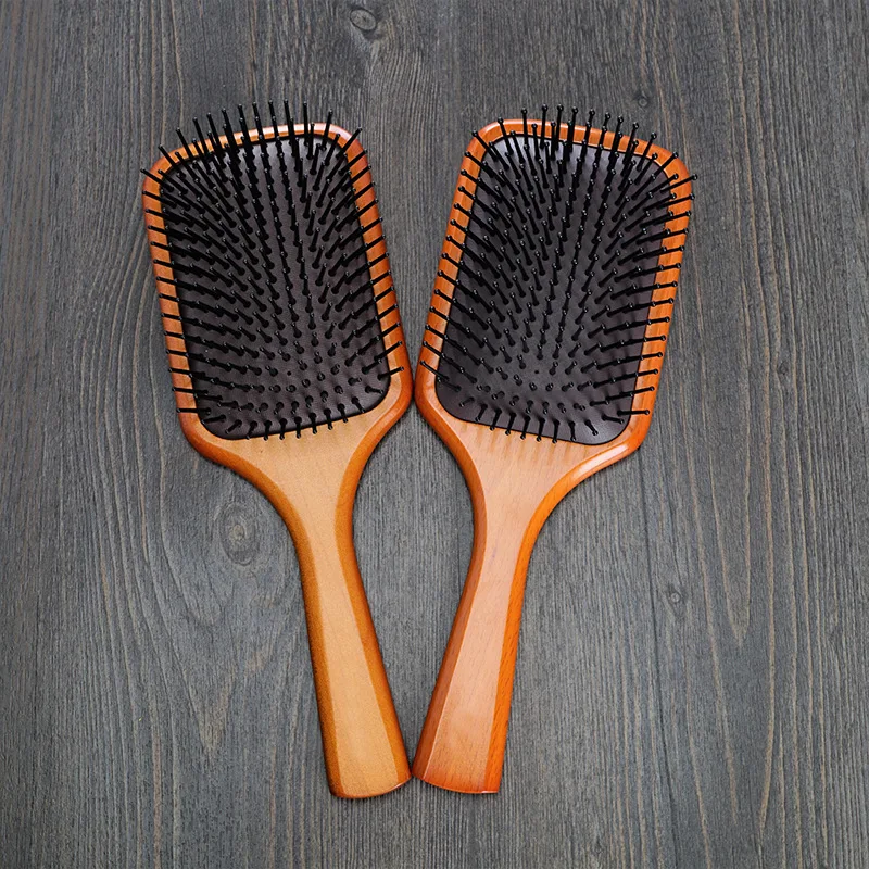 Деревянная большая щетка для волос с веслом | Красота и здоровье