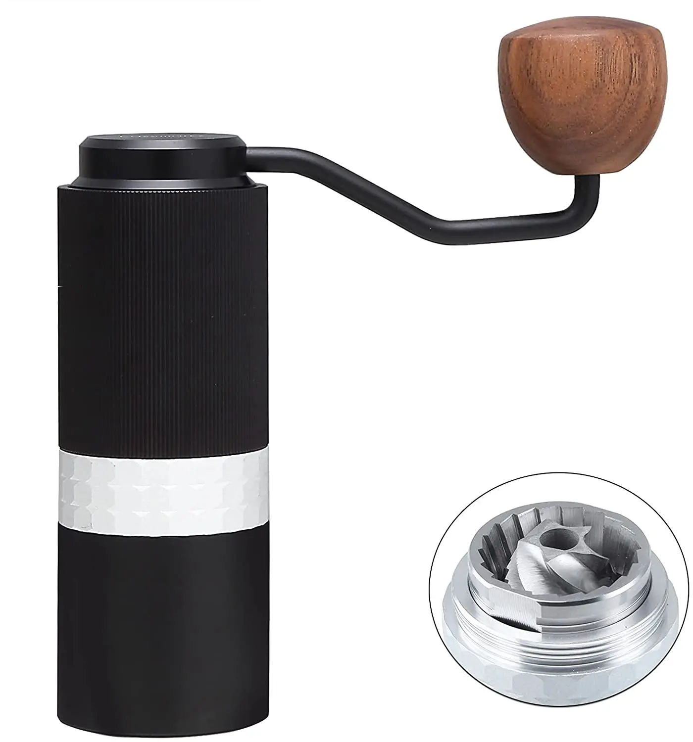 

Manual Coffee Grinder Burr Coffee Bean Grinder with Adjustable Conical Stainless Steel Burr Portable Mill Faster Grinding