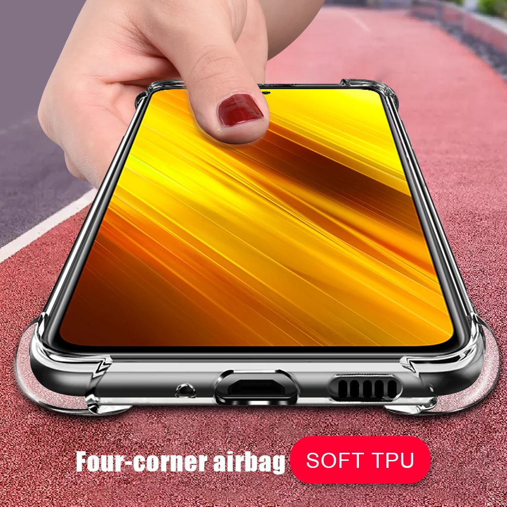 luxury shockproof silicone phone cases for xiaomi mi 11 11t pro case poco m3 x3 note 9 pro max transparent protective back cover free global shipping