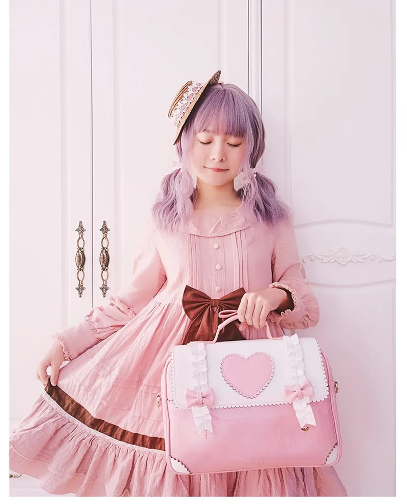 Японский студенческий рюкзак в стиле сладкой Лолиты винтажная сумка с милым