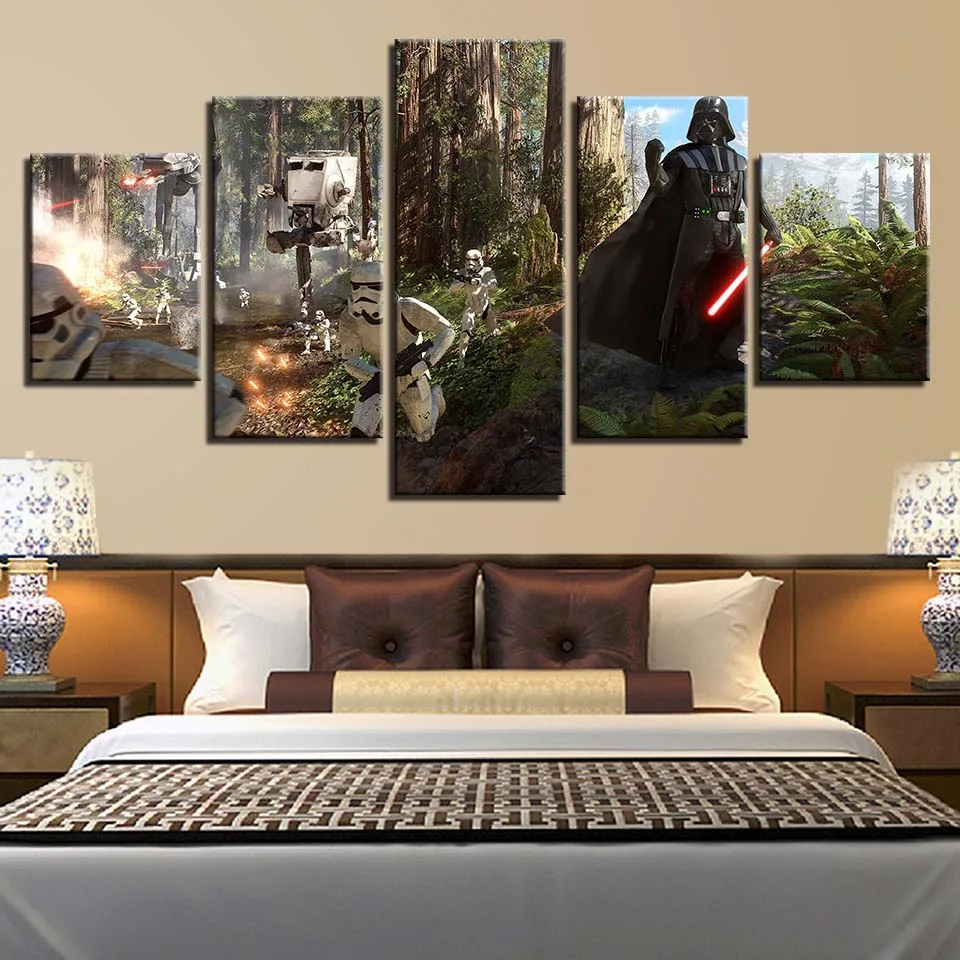 Картины на холсте Звездные войны Боевой настенный киноплакат 6 художественная