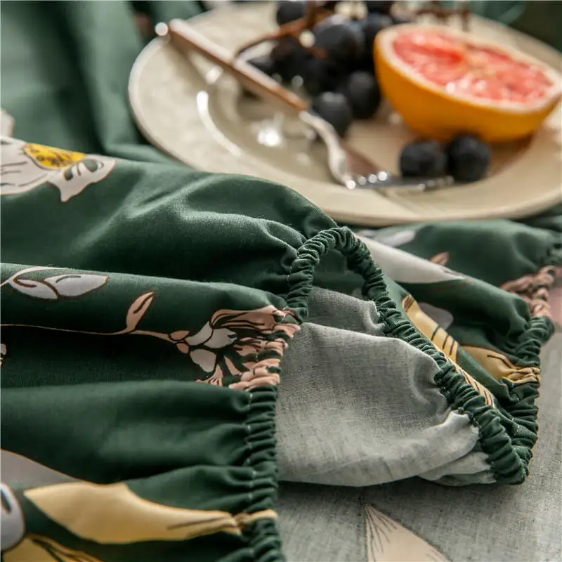 Постельное белье 1 шт. хлопковый наматрасник на резинке односпальный двуспальный