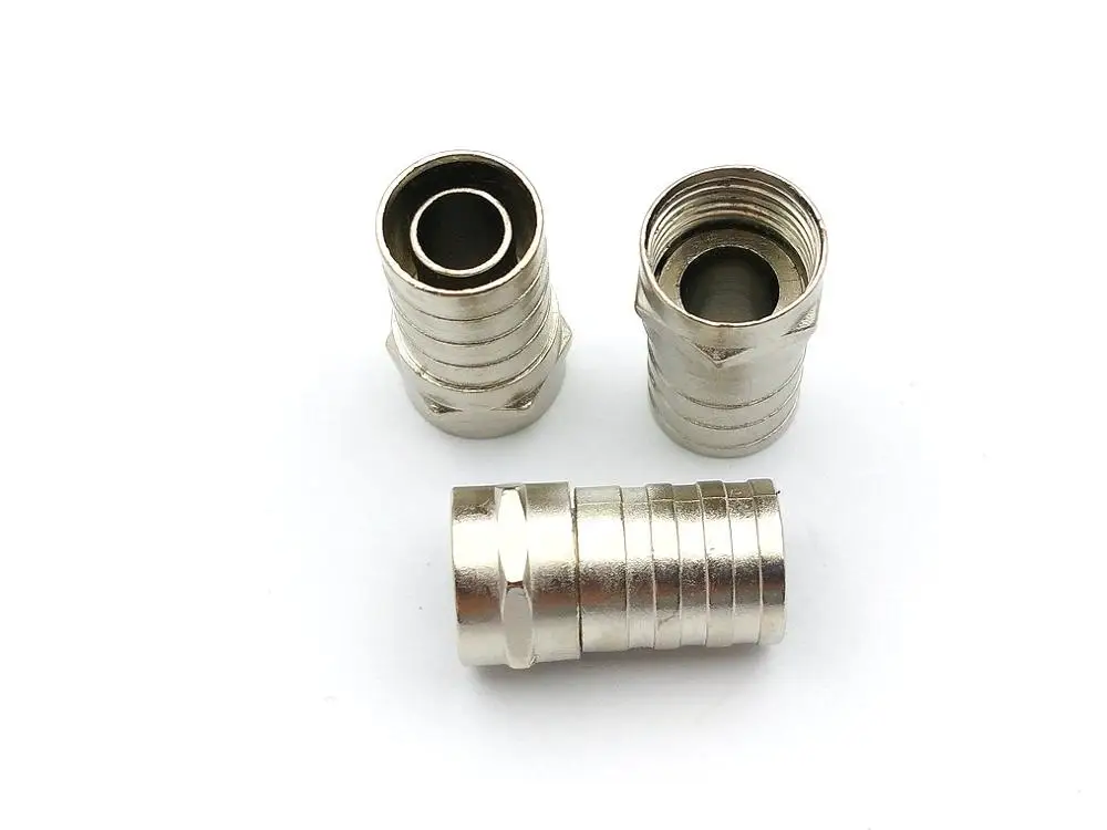 8 шт x F коннектор для обжима с металлическим покрытием RG6 коннектор|connector crimp|connector