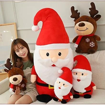 

NewYears Gifts for Children,60cm Cartoon Santa Claus,elk Doll Plush Toys,activity Gifts,home Pillows,girl Bedroom Small Ornament