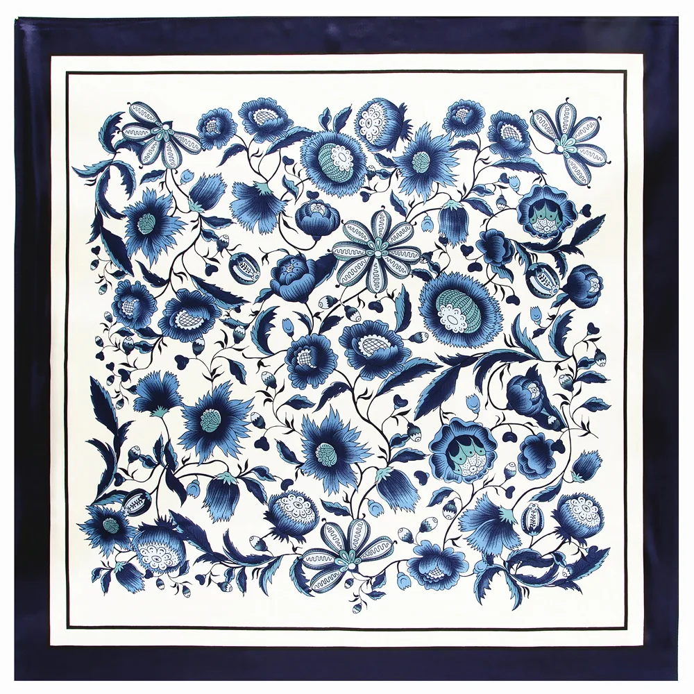 

Высококачественный весенний шелковый шарф, женский роскошный брендовый Шелковый Хиджаб, модные женские квадратные повязки для волос с хво...