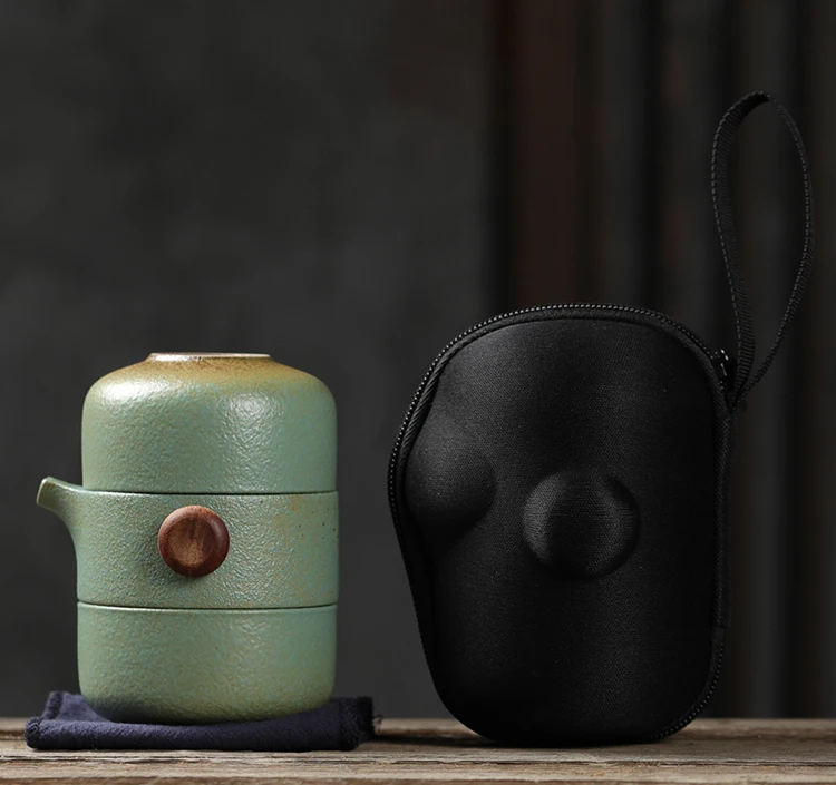 Зеленый TANGPIN керамический чайник gaiwan, чайная чашка, фарфоровый чайный сервиз gaiwan, портативный чайный набор для путешествия, посуда для напитков - Цвет: Зеленый