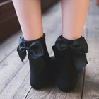 27 цветов. Шикарные уличные женские милые носки с бантиком ярких цветов. Повседневные женские короткие носки контрастных цветов. Милые женские носки с бантиком,носки женские короткие,