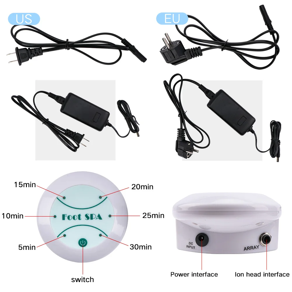 New ionic detox machine Foot Sap bath With massage Ion Cleanse Aqua Cell Spa ion relief pain foot |