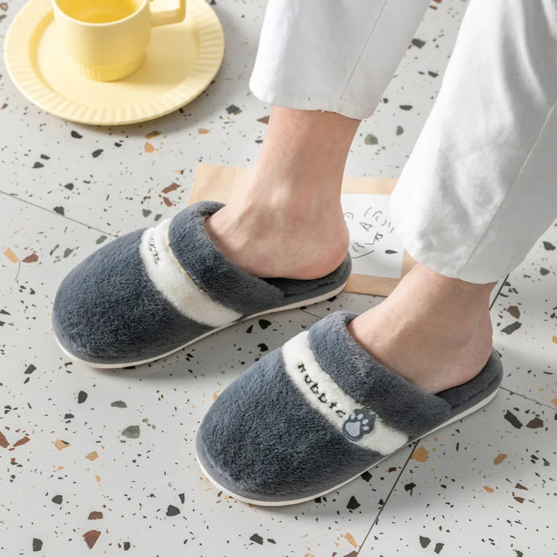 

Women Plush Indoor Home Comfort Sweet Flat Slipper Woman Winter Warm Shoes Ladies Slipper Female Soft Footwear New Fashion