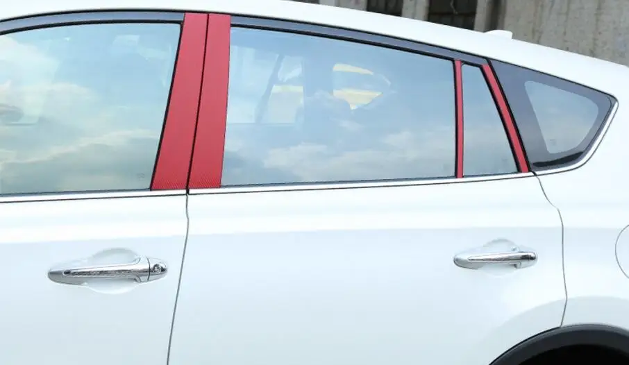 

4 цвета, Стайлинг автомобиля, 3D крутые автомобильные окна, Обрезанные центр, фотообои для TOYOTA RAV4 2016, автомобильные аксессуары