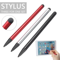 3pcsset 2 in 1 capacitive resistive pen touch screen stylus pencil for ipad samsung cell phone tablet pc capacitive pens