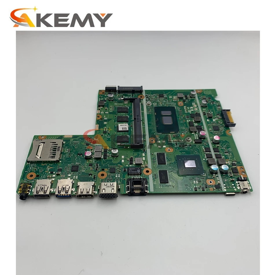 Akemy X541UV Материнская плата для ноутбука ASUS VivoBook A541UV X541U оригинальная основная плата 4 ГБ ОЗУ, I7-7500U GT920M (интерфейс Pin)