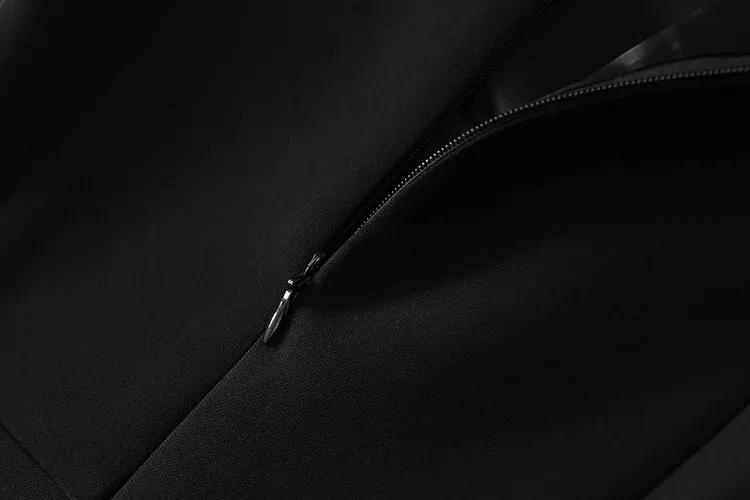 

Dress 2021 Bodycon Spring Summer Business Women Sexy Square Collar Split Sexy 3/4 Sleeve Midi Black Elegant Dress Vestidos Robe