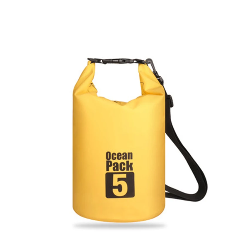 5L yellow 2L/5L Открытый Портативный рафтинг Дайвинг сухой мешок ПВХ водонепроницаемый складной для плавания ming сумка для хранения для речного треккинга сумки для плавания - Цвет: 5L yellow