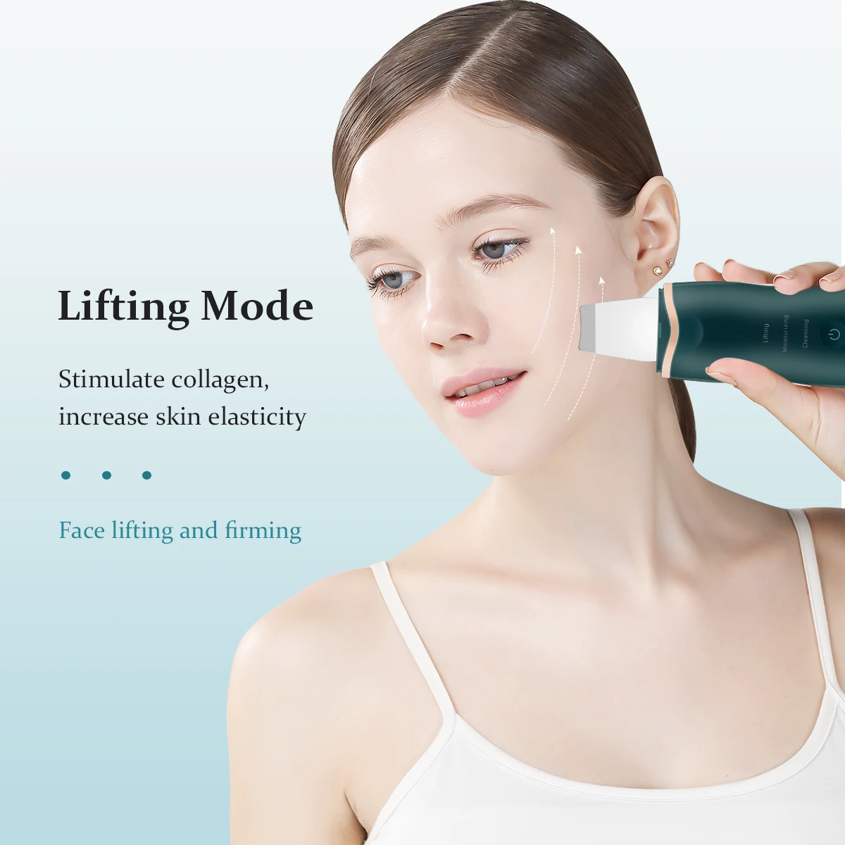 

Professional Ultrasonic Facial Skin Scrubber Ion Deep Face Cleaning Peeling Shovel Exfoliating Skin Care Device Beauty Machine