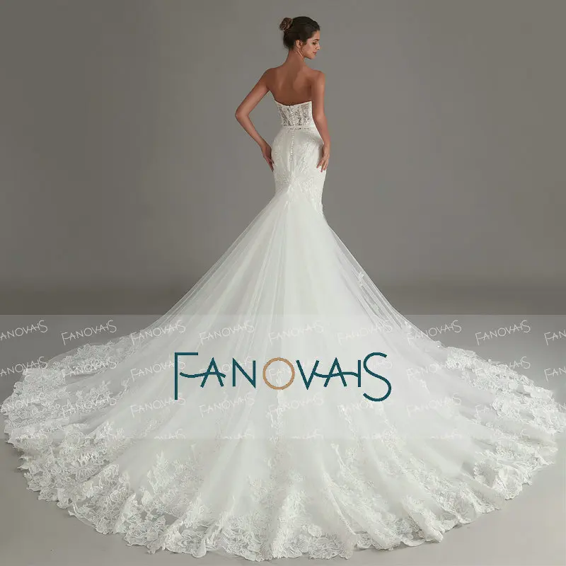 Сексуальное свадебное платье русалки 2019 с милым кружевом suknia slubna es robe de