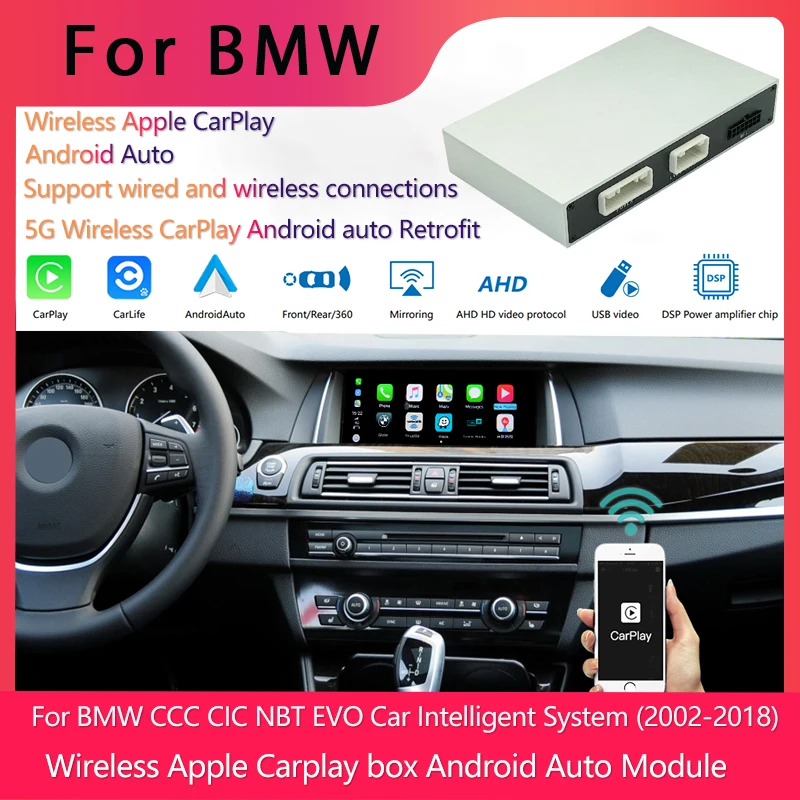 Автомобильная Ai Box беспроводная Apple CarPlay Android авто для BMW 1/2/3/4/5/6/7/Series Z4 CCC CIC NBT умная