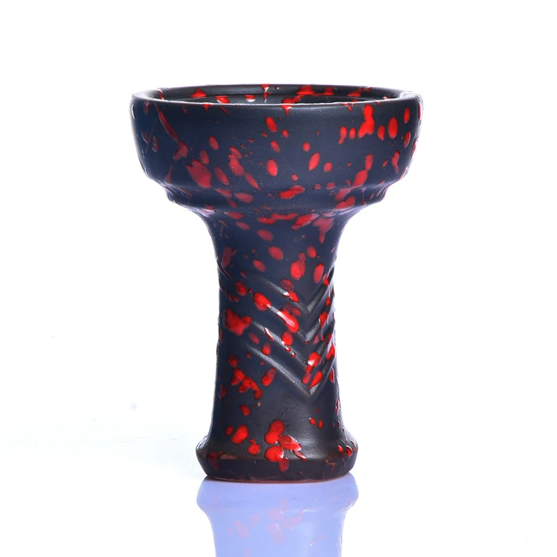 Black Red GJ керамическая кальянная чаша для кальяна чаши для табака Chicha Narguile Cachimbas Sisha Nargile Aksesuarlar Sheesha аксессуары для водопроводных труб - Цвет: Black Red
