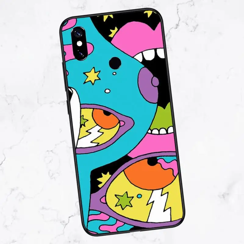 

Colourful Psychedelic Trippy Phone Case For Xiaomi Mi A1 A2 5 6 6PLUS 8 9 SE Lite MIX 2 2S MAX 2 3 Pocophone F1