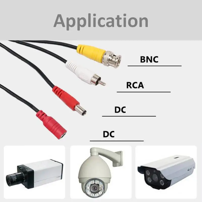 Кабель BNC 10/15/20 м для преобразователя RCA автомобильной камеры автомобильный
