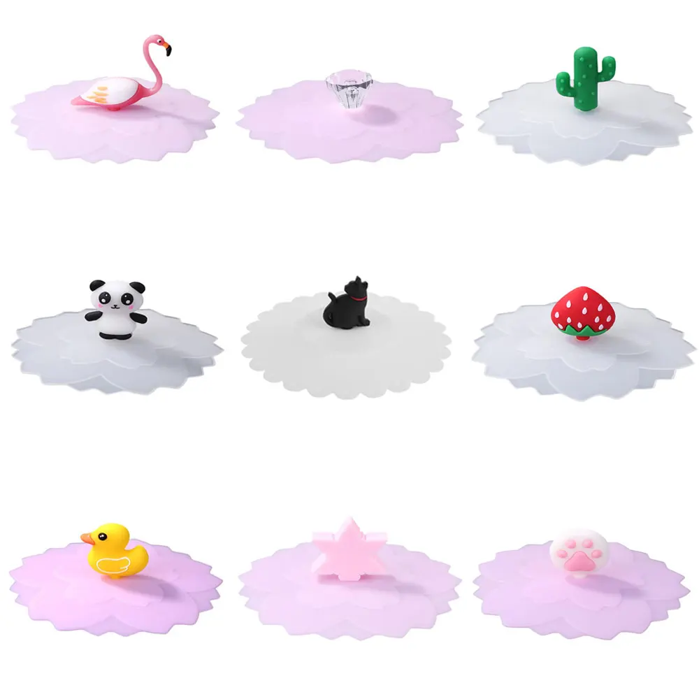 Милый Кот силиконовая крышка для стакана из Пылезащитная защита от утечек Чай