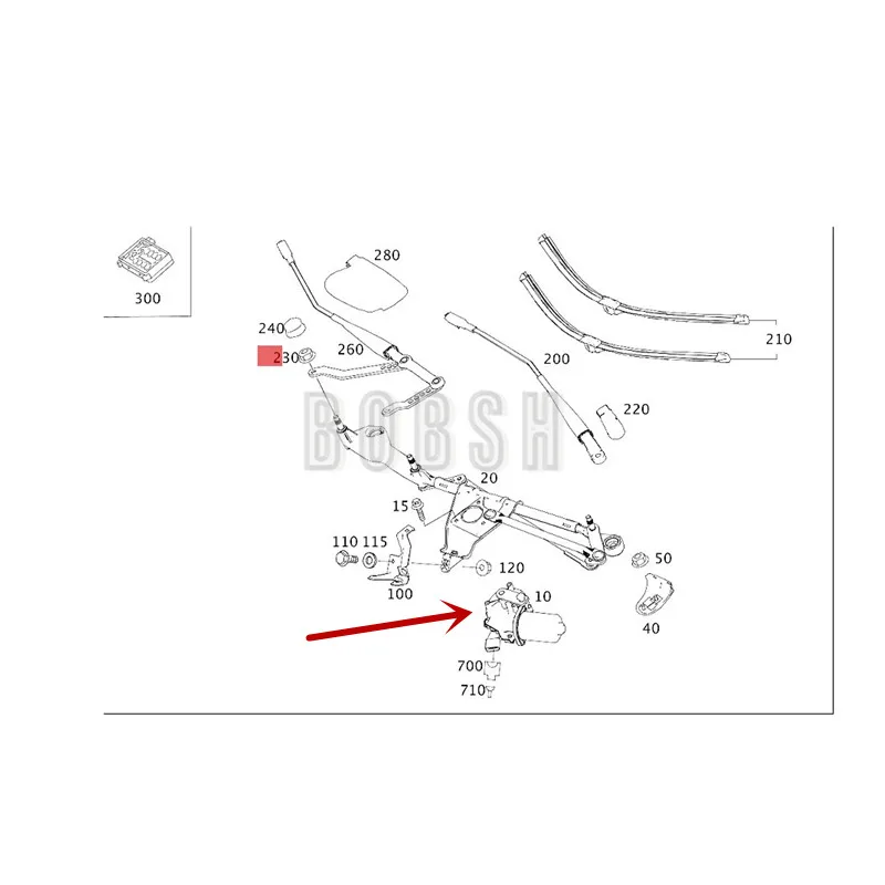 Автомобильный мотор стеклоочистителя 2006-mer ced esb enzR280 R300 R320 R350 R500 R63 R400 W251 переднего