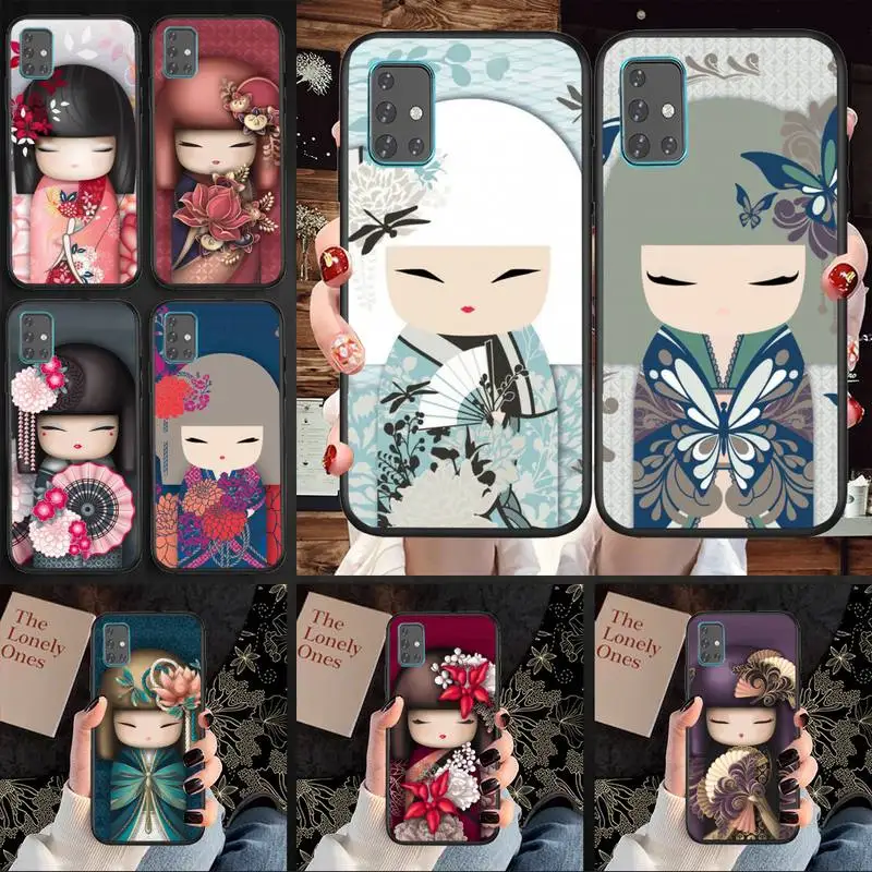 

Kawaii Japanese Kokeshi Doll Phone Case Phone Case For Samsung S7 S8 S9 S10 S20 S21 S30 Plus Ultra TPU Cover