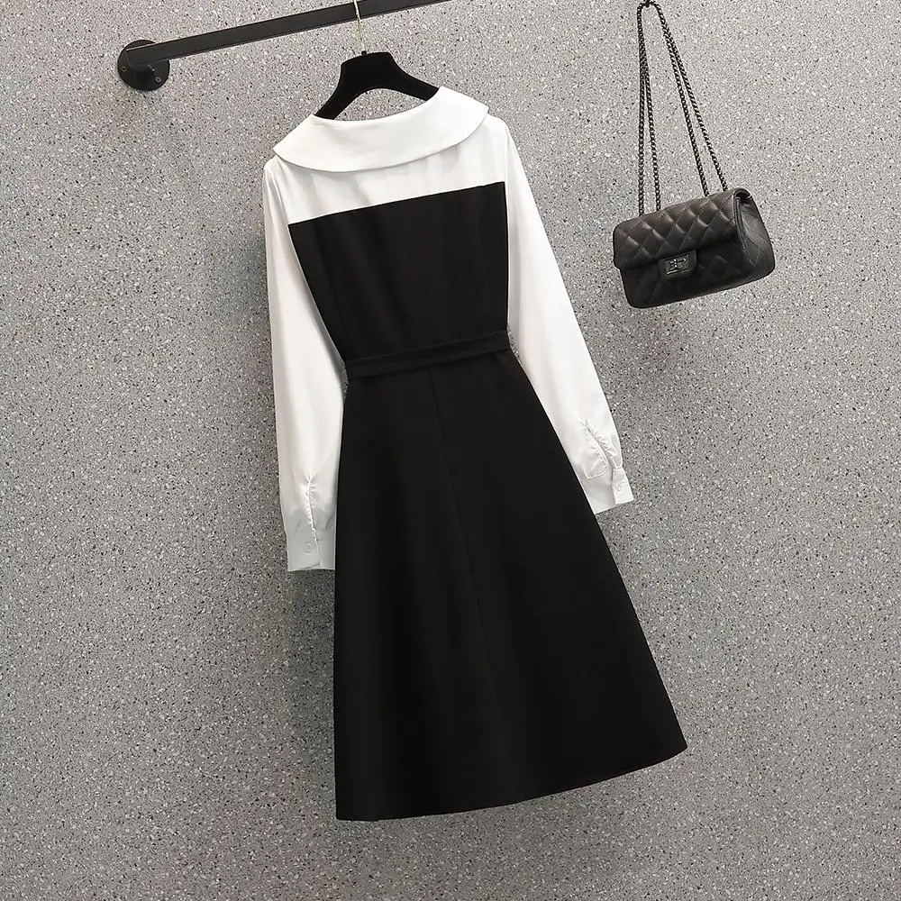 Женское платье с длинным рукавом элегантное винтажное трапециевидной формы