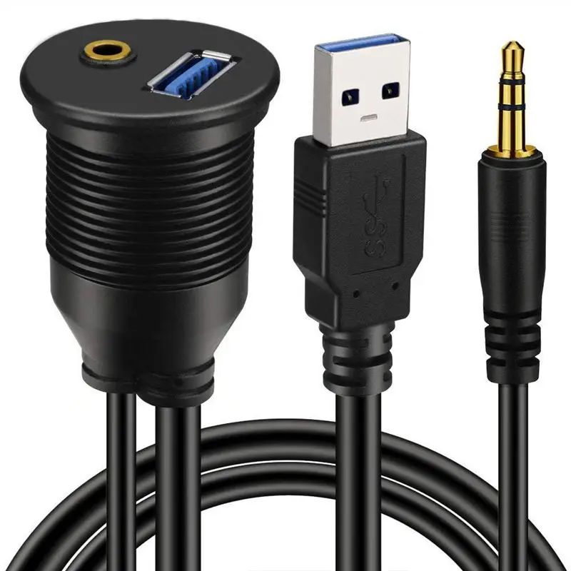 USB 3 0 и 5 мм автомобильное крепление флеш кабель + USB3.0 AUX удлинитель приборная