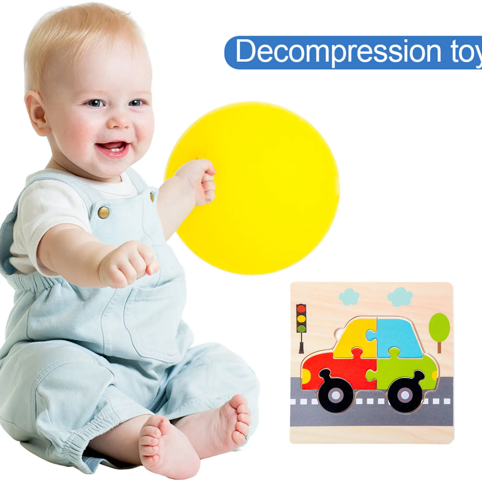 

Wooden Blocks Puzzle Brain Teasers Toy Tangram Jigsaw Intelligence Colorful 3D Russian Blocks Game STEM Montessori Educational