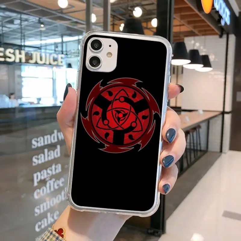 

Naruto Itachi eyes Phone Case Transparent for iPhone 11 12 mini pro XS MAX 8 7 6 6S Plus X 5S SE 2020 XR