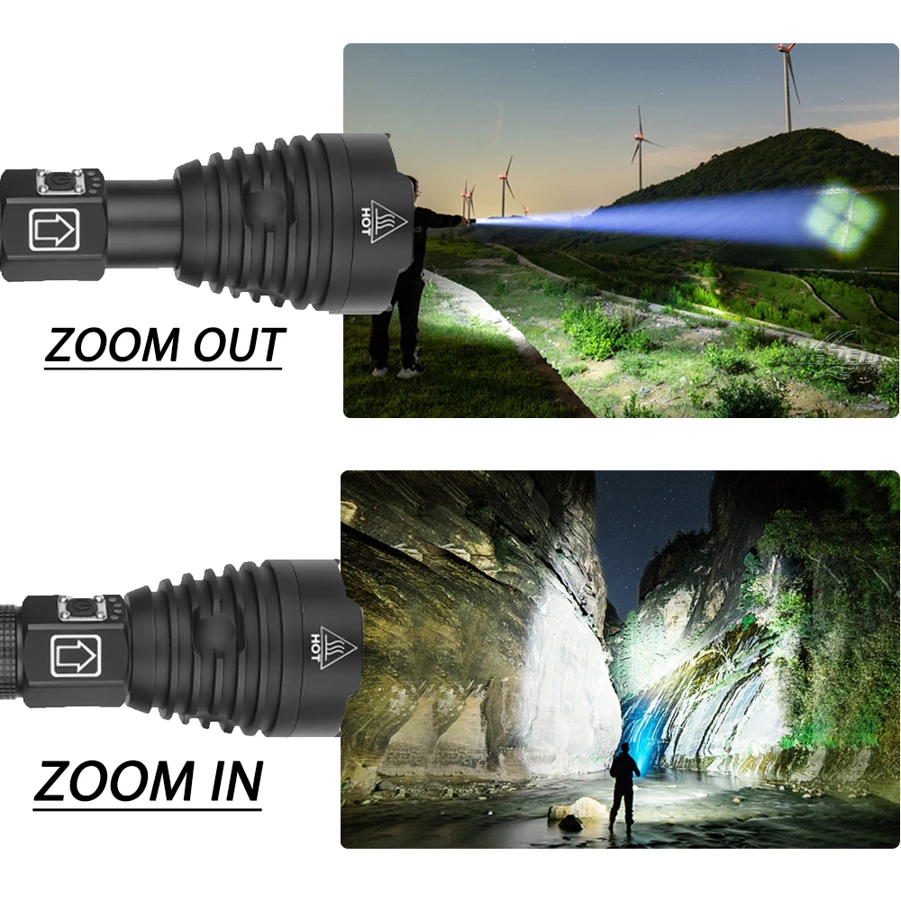 저렴한 가장 강력한 LED 손전등 Xhp90, 2, 300000 Glare, USB LED 토치, XHP50, XHP70 손전등, 18650 배터리, 사냥 램프, 손전등 구매 가장 강력한 LED 손전등 Xhp90, 2, 300000 Glare, USB LED 토치, XHP50, XHP70 손전등, 18650 배터리, 사냥 램프, 손전등