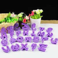 26pcs plastic alphabet letter icing cookie cutters cake mold letter fondant cake diy decorating sugar craft chocolate mould tool