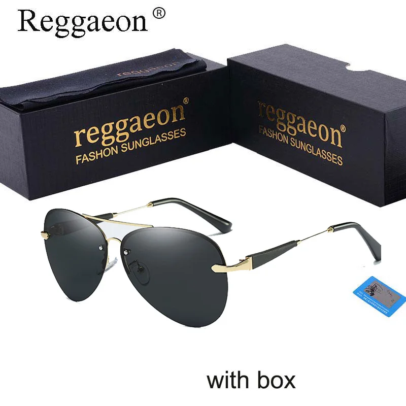 reggaeon Новые поляризованные солнцезащитные очки Для мужчин Алюминий оправа из алюминиевомагниевого сплава Повседневное, очки для вождения, Для женщин Полу оправы м ногтей uv400 - Цвет линз: 743 c4  with box
