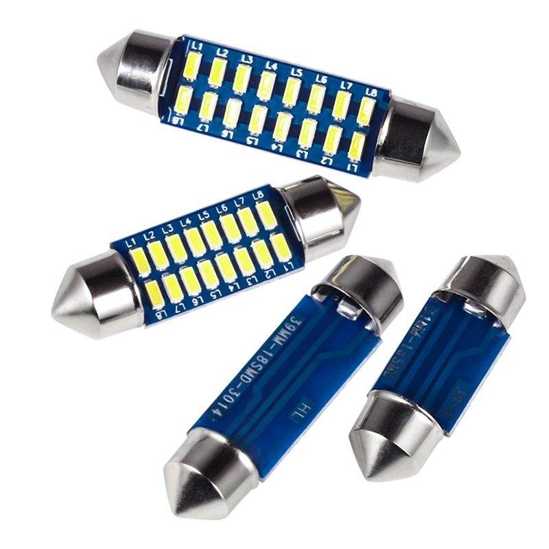 4 шт. гирлянда 31 мм 16Smd Светодиодная лампа C5W C10W супер яркий 3014 Smd Canbus без ошибок