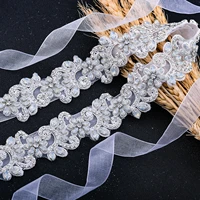 handmade rhinestone applique flower belt for women wedding accessories dress with belt bridal belts bride sashes flower belt