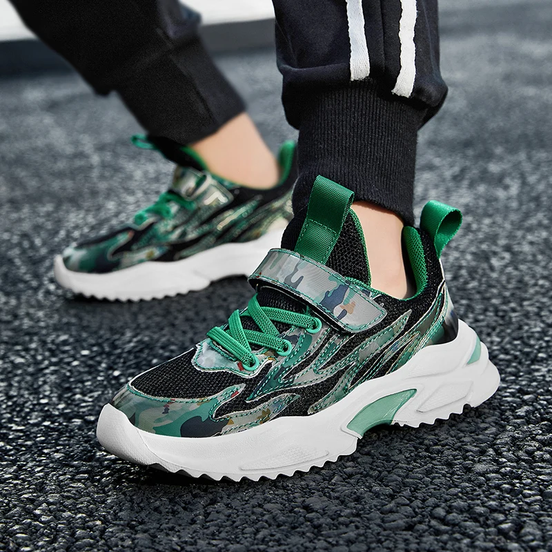

Autumn Children Sports Sneakers Fashion Mesh for Boys Casual Shoes Camouflage Cool Kids Girls Non-Slip Toddler Walking Shoes