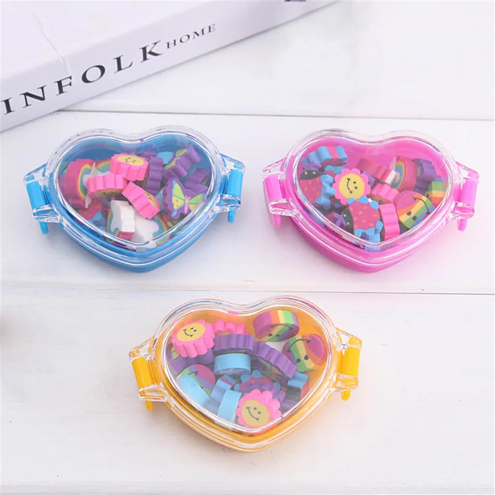 

Colorful Rubber Erasers Durable Mixed Rainbow Series Eraser Creative Cartoon School Supplies For Children Kids
