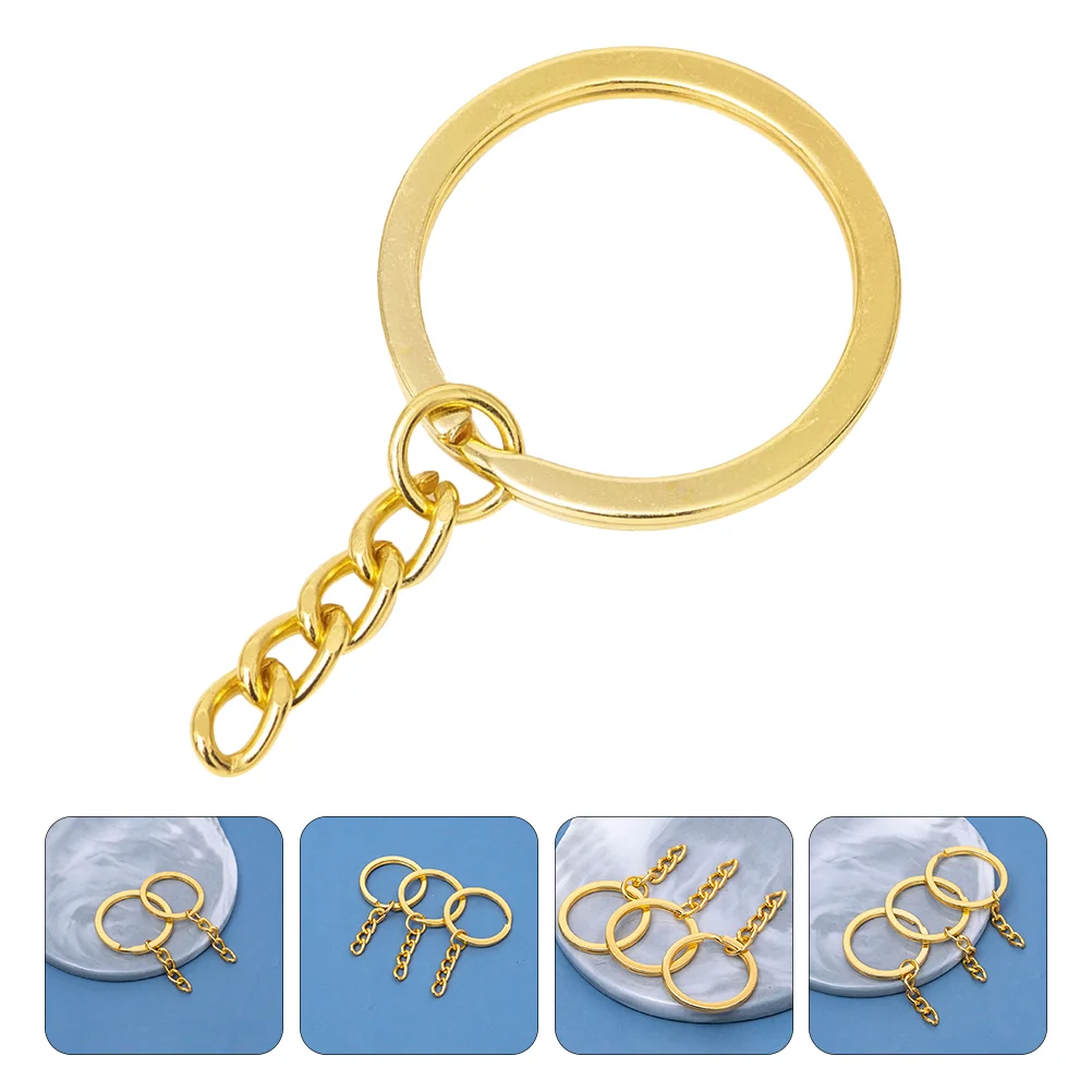 

100pcs Key Chain Connectors Diy Key Ring Accessory Metal Key Circle Ring
