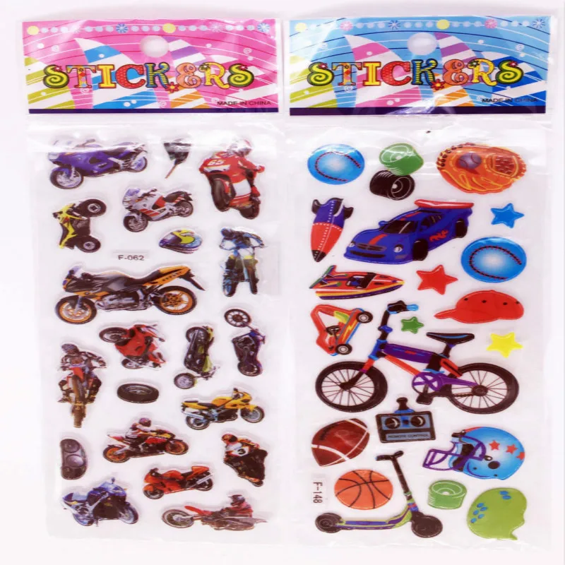 Наклейки Детские 6 листов стикеры с автомобилем для обучения учителю аниме