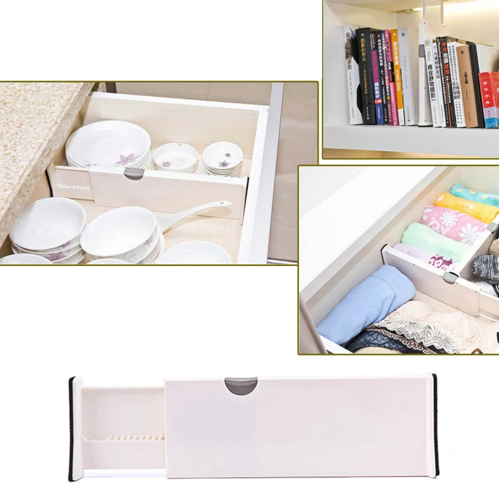 

Creative Retractable Drawer Divider Multi-Purpose Adjustable Drawers Partition Board for Home and Kitchen