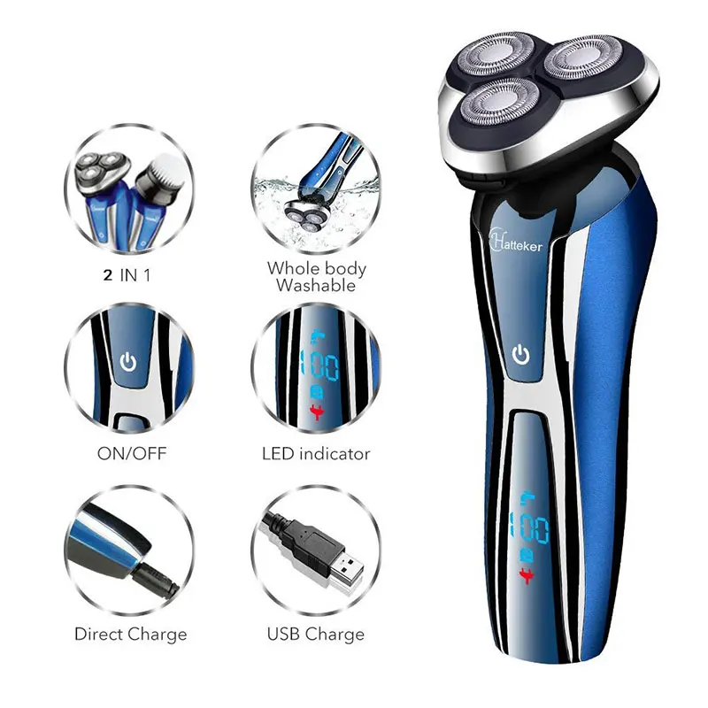 

2 in 1 multifunctional electric men grooming shaver facial rotary electric razor for man beard wet dry shaving machine set