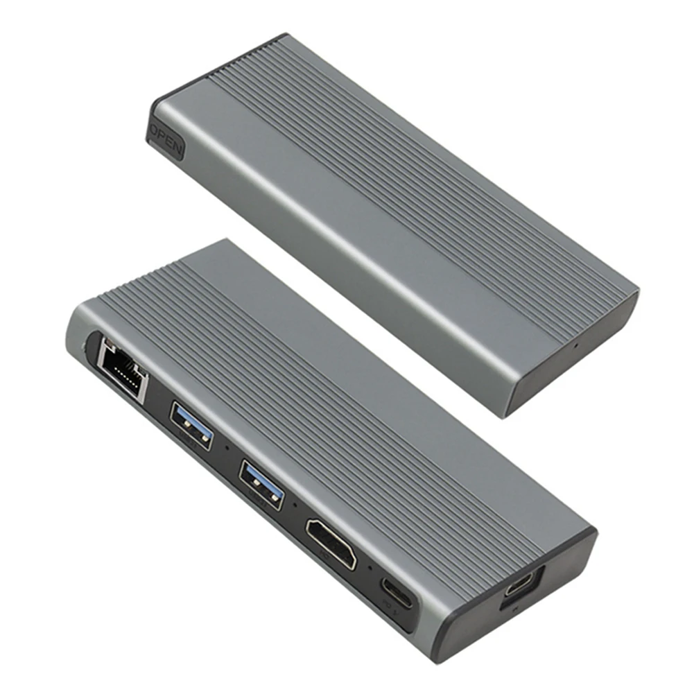 

Computer Adapter USB Extend Hard Disk 1000M LAN 10Gbps M.2 SSD Case Enclosure USB C HUB Splitter for MACBook