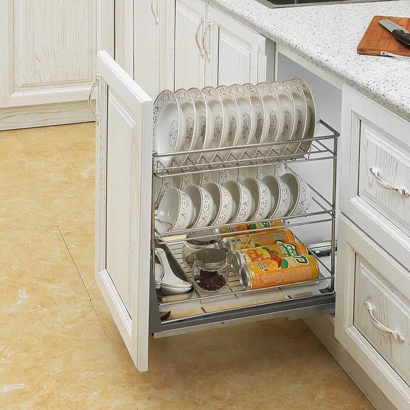 

Mutfak Pantry Despensa Gabinete Kuchnia Organizer And Storage Dish Drainer Stainless Steel Rack Cozinha Kitchen Cabinet Basket