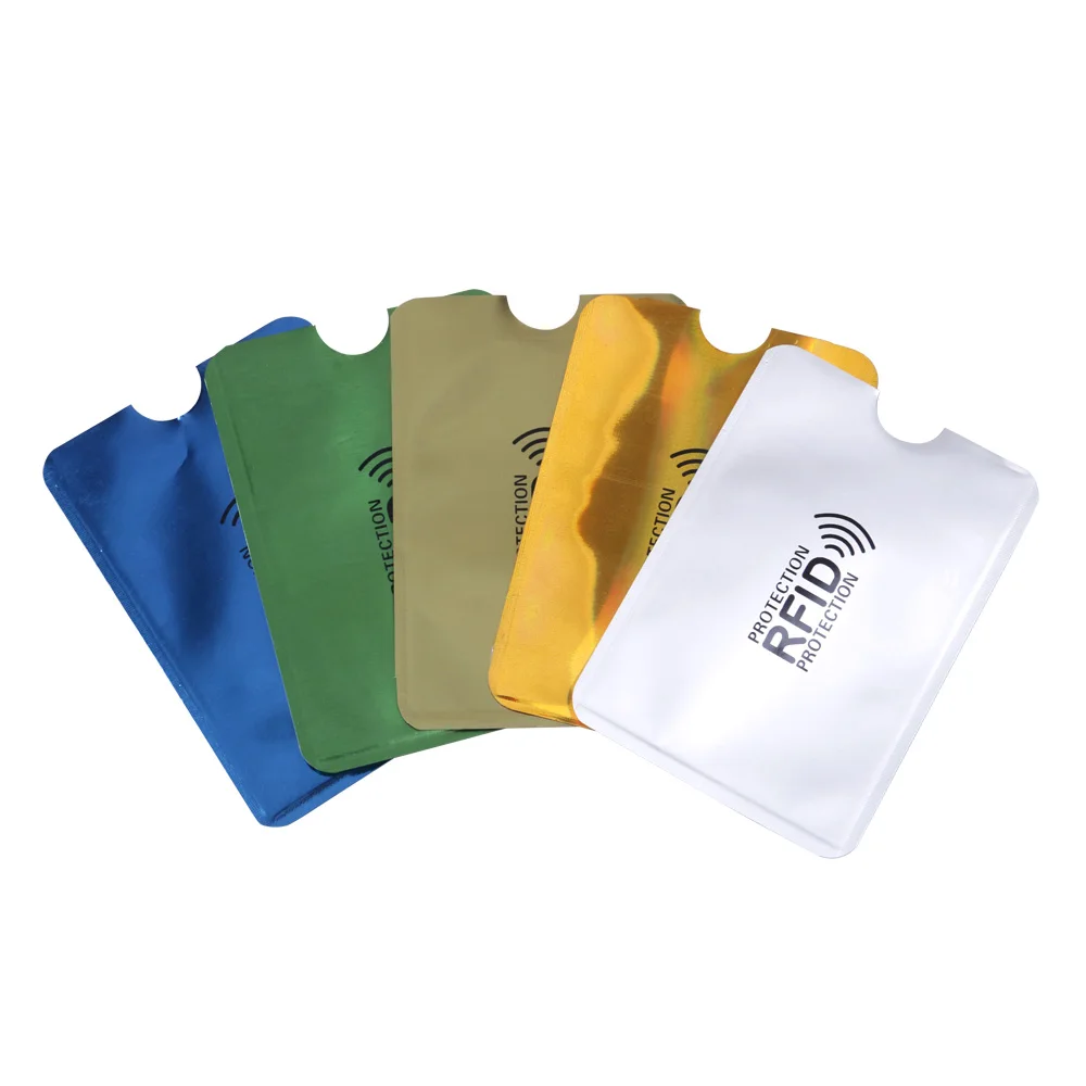 100pcs RF-Shielded Sleeve Card Blocking IC card Protection NFC security prevent scanning Anti-demagnetizing sleeve | Безопасность и