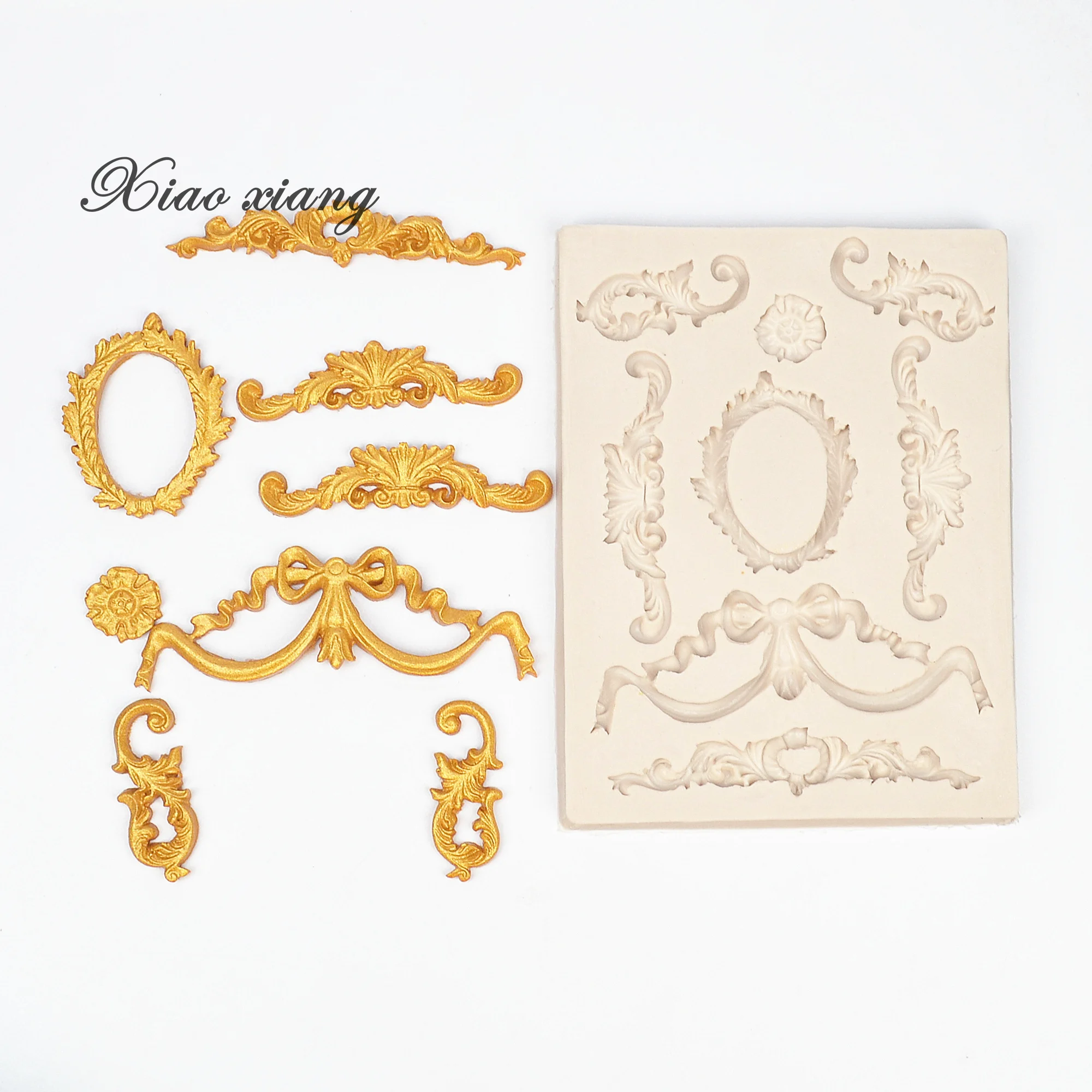 Классический узор силиконовые формы с кружевным краем штамповый торт