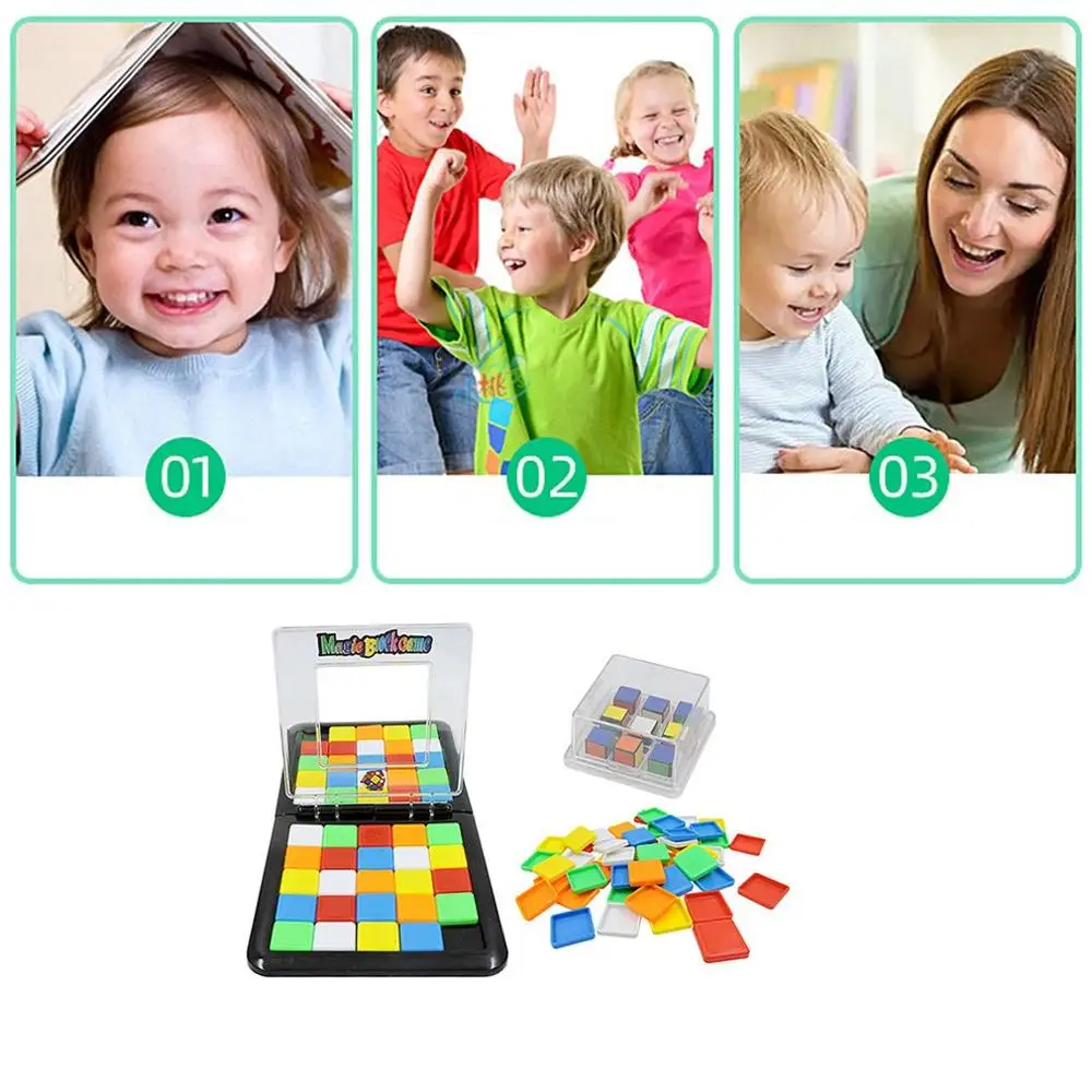 

IQ Puzzle 3D Race Cube Toys Matching Board Blocks Game Kids Adults Montessori Toys Party Aids Double Speed Game Magic Cubes