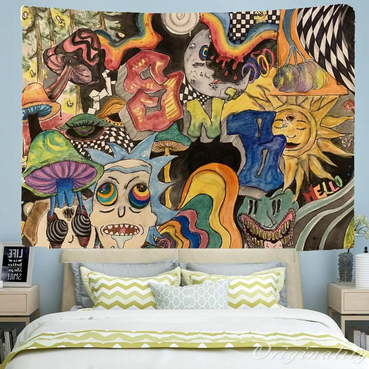 

Trippy Tapestry Abstract Psychedelic Wall Hanging For Bedroom Living Room